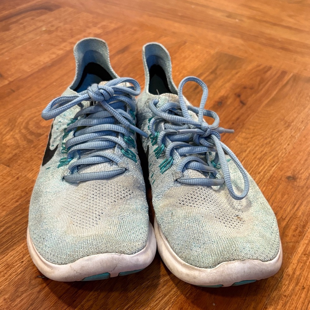Nike Light Blue Free Run Flyknit